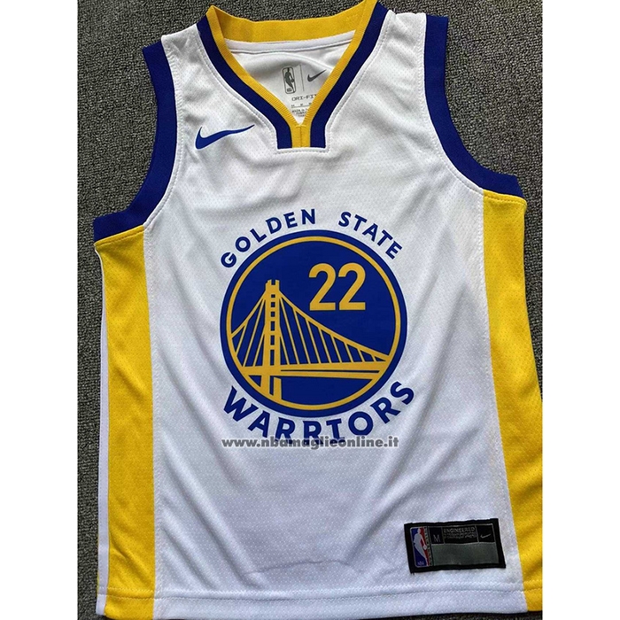 Maglia Bambino Golden State Warriors Andrew Wiggins #22 Association Bianco